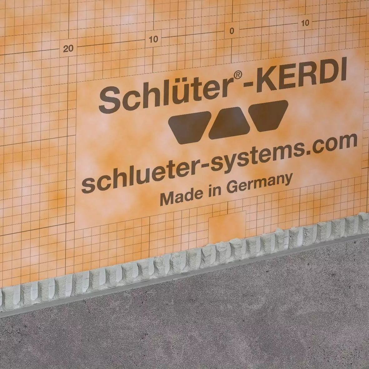 Schlüter-KERDI - Eine Abdichtungsbahn aus Polyethylen, die zur Verankerung im Fliesenkleber beidseitig mit Vliesmaterial versehen ist