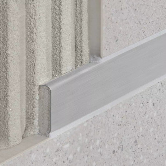 Angle end profile, shiny stainless steel 3m 