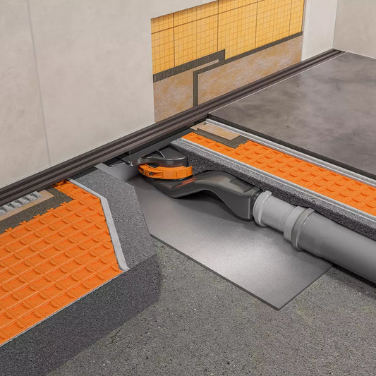 Schlüter-KERDI-LINE-VARIO-H 40 - Komplettes Set für lineare bodenebene Duschen