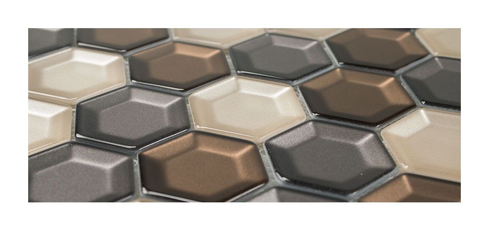 Mosaik Fliesen - Bisello bronzo Netz 30x30cm