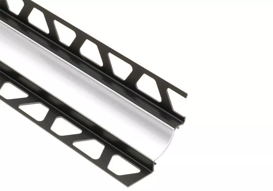 Angle end profile, shiny stainless steel 3m 