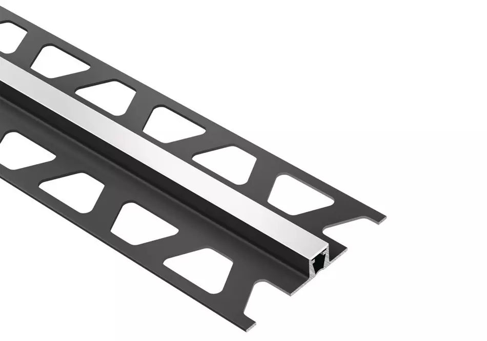 Angle end profile, shiny stainless steel 3m 