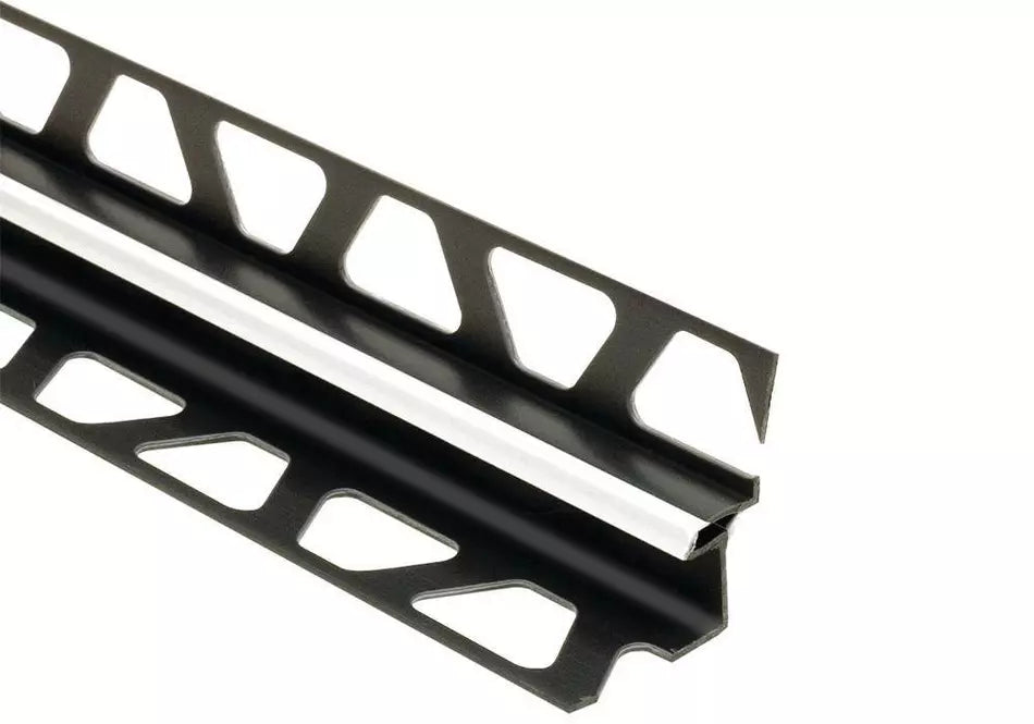 Angle end profile, shiny stainless steel 3m 