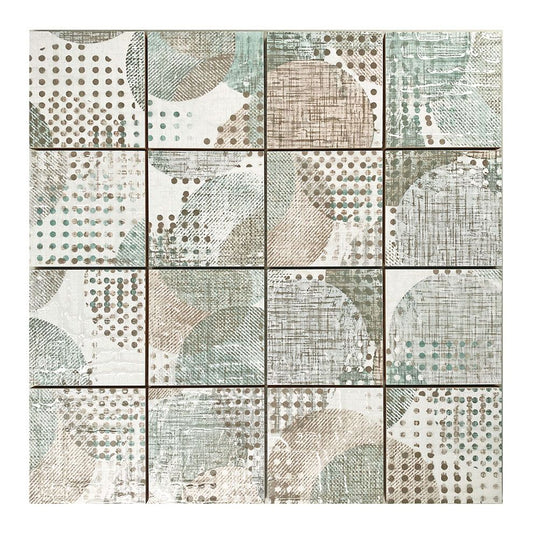 Mosaik Fliesen - Casa Perla verde 7,5x7,5cm Netz 30x30cm