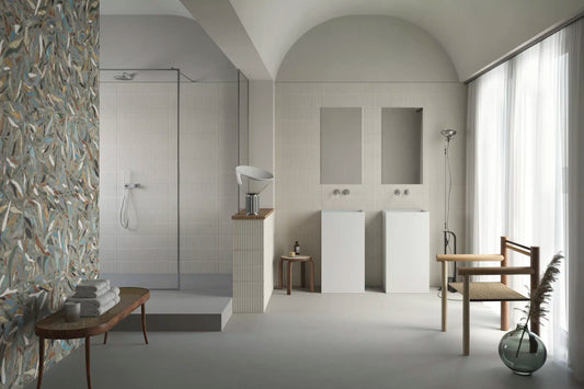 Serie Colorama - Kombination ruhige und strukturierte Fliesen Ceramica Bardelli