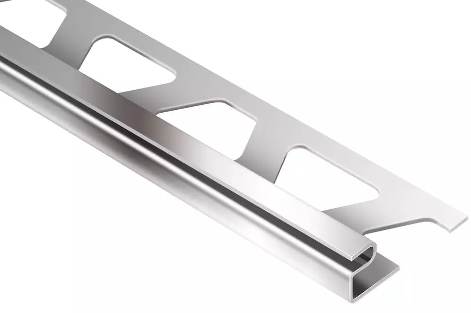 Angle end profile, shiny stainless steel 3m 