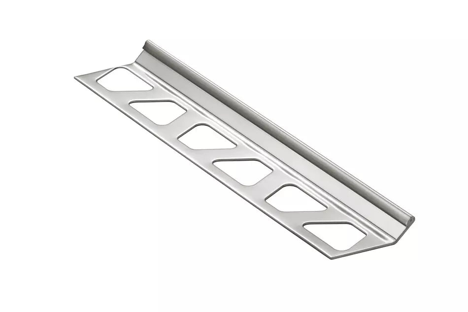 Angle end profile, shiny stainless steel 3m 
