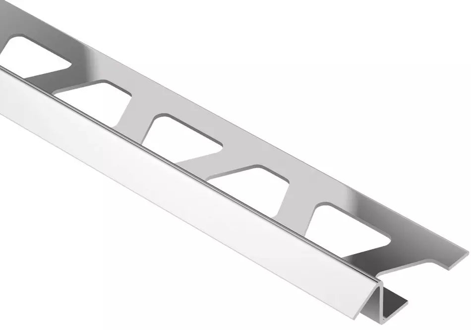 Angle end profile, shiny stainless steel 3m 