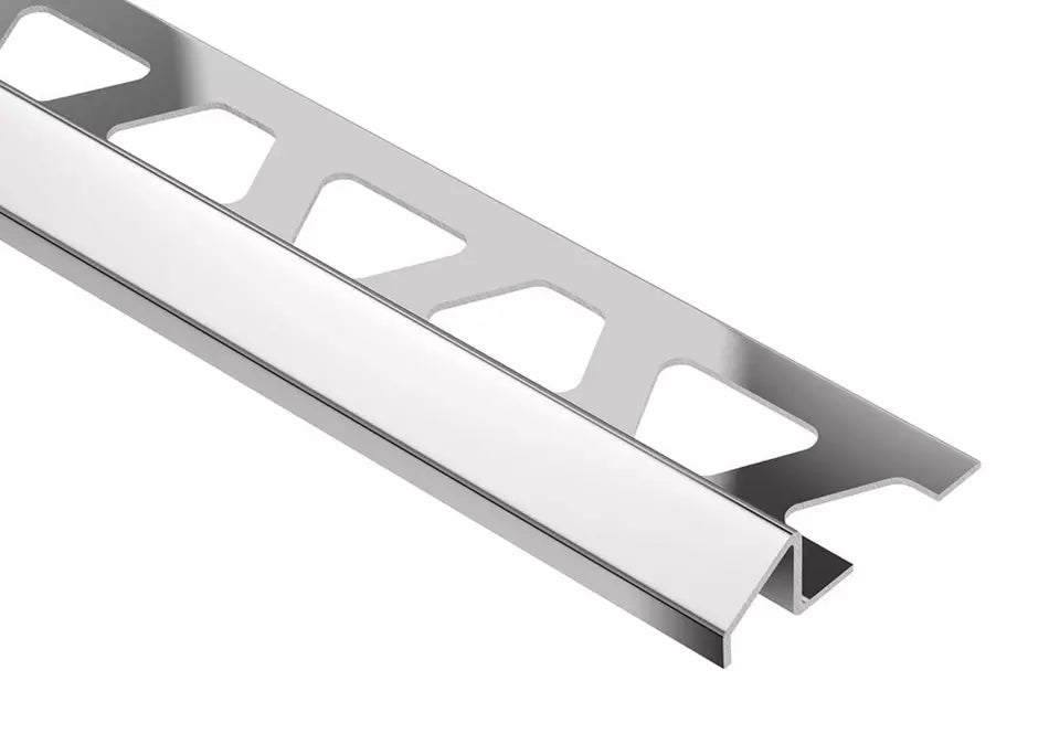 Angle end profile, shiny stainless steel 3m 