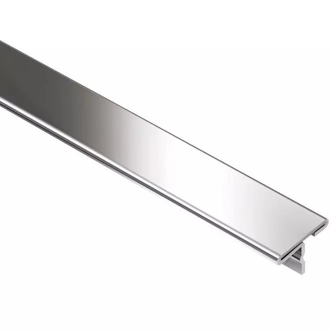Angle end profile, shiny stainless steel 3m 