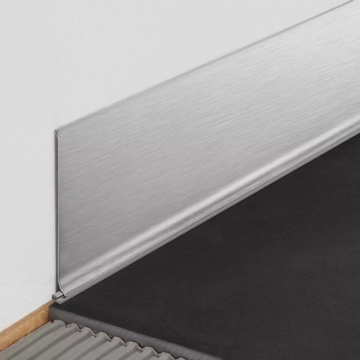 Angle end profile, shiny stainless steel 3m 