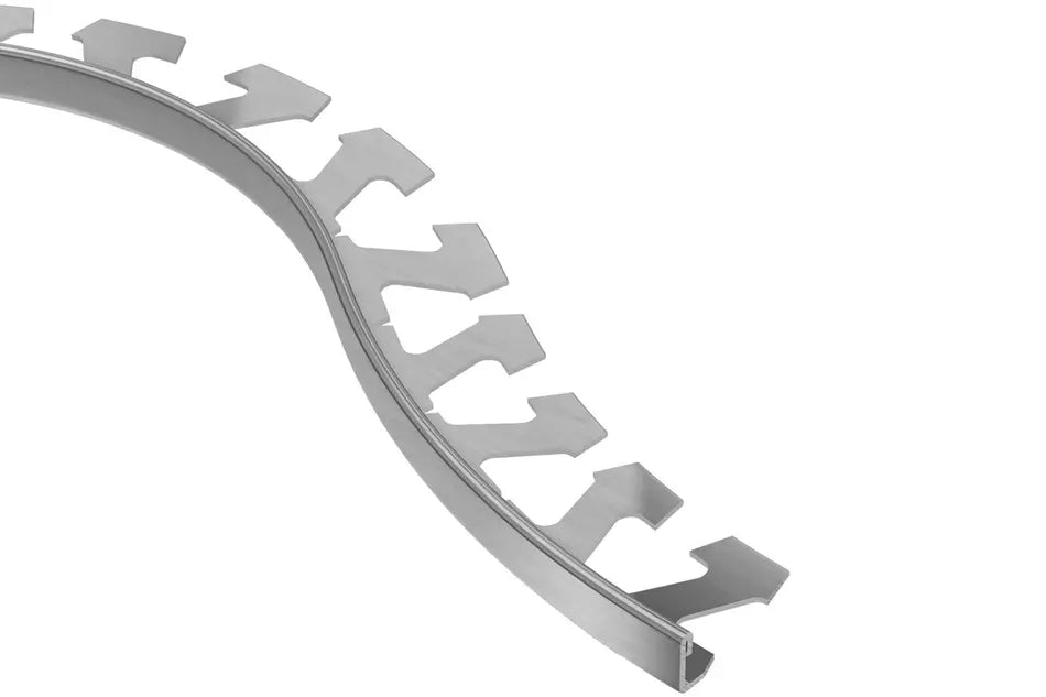 Angle end profile, shiny stainless steel 3m 