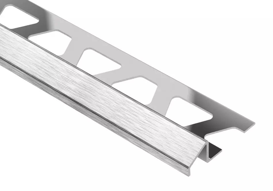 Angle end profile, shiny stainless steel 3m 