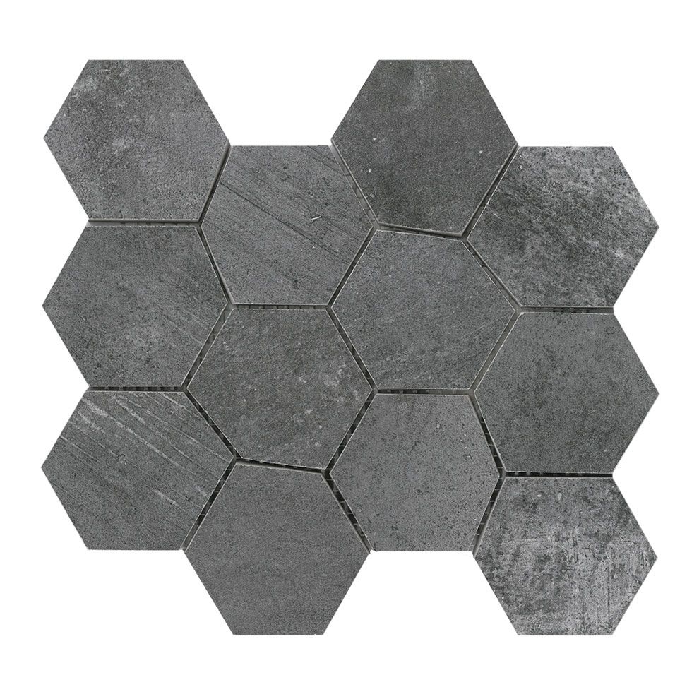 Mosaik Fliesen - Esagona antracite Netz 25,9x22,4cm