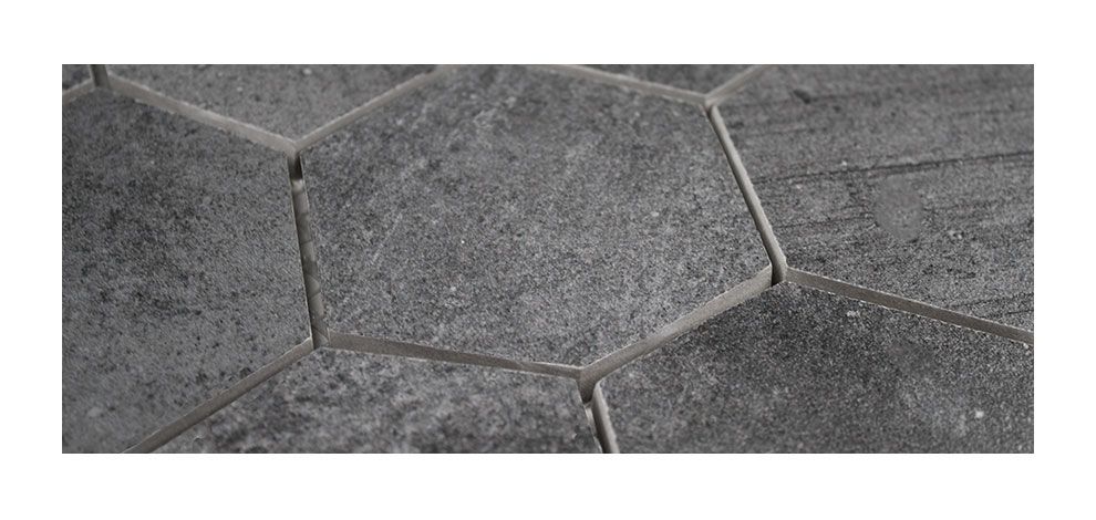 Mosaik Fliesen - Esagona antracite Netz 25,9x22,4cm