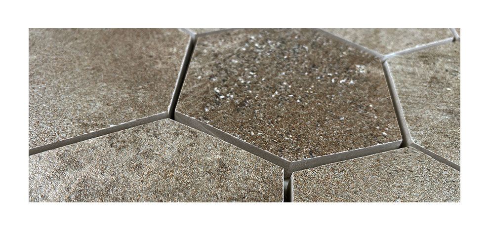 Mosaik Fliesen - Esagona marrone Netz 25,9x22,4cm