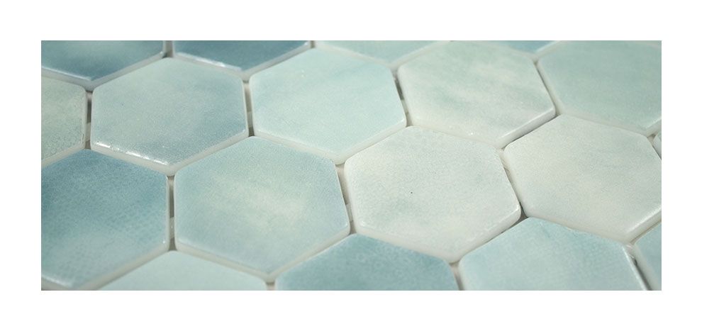 Mosaik Fliesen - Esagona Mare verde Netz 28,6x28,6cm