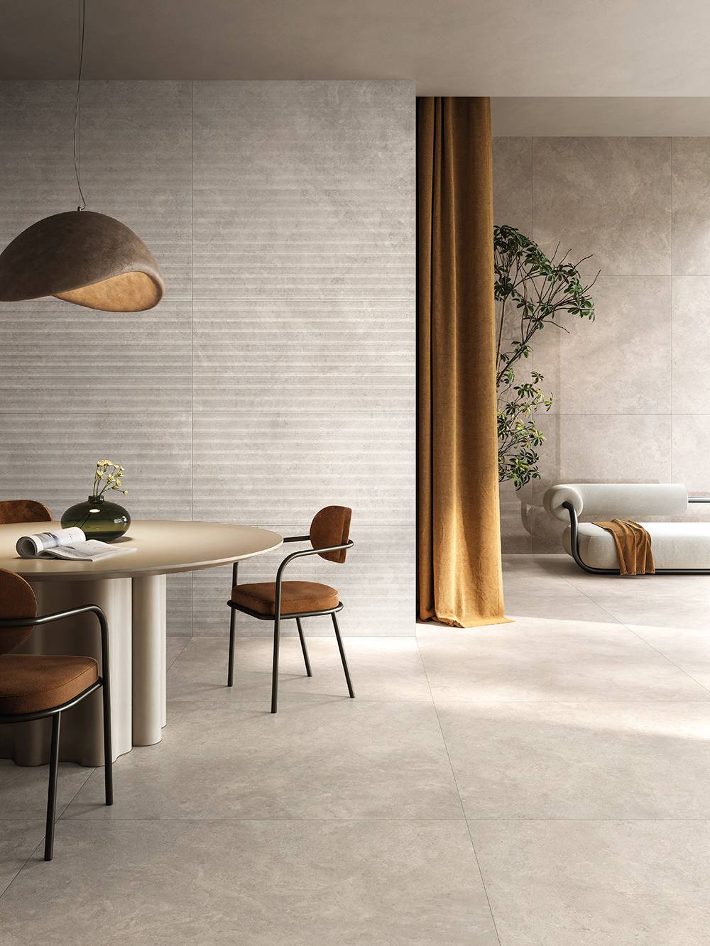 Etherea Decor geriffelte Wandfliese – Feinsteinzeug Steinoptik von Ceramiche Refin