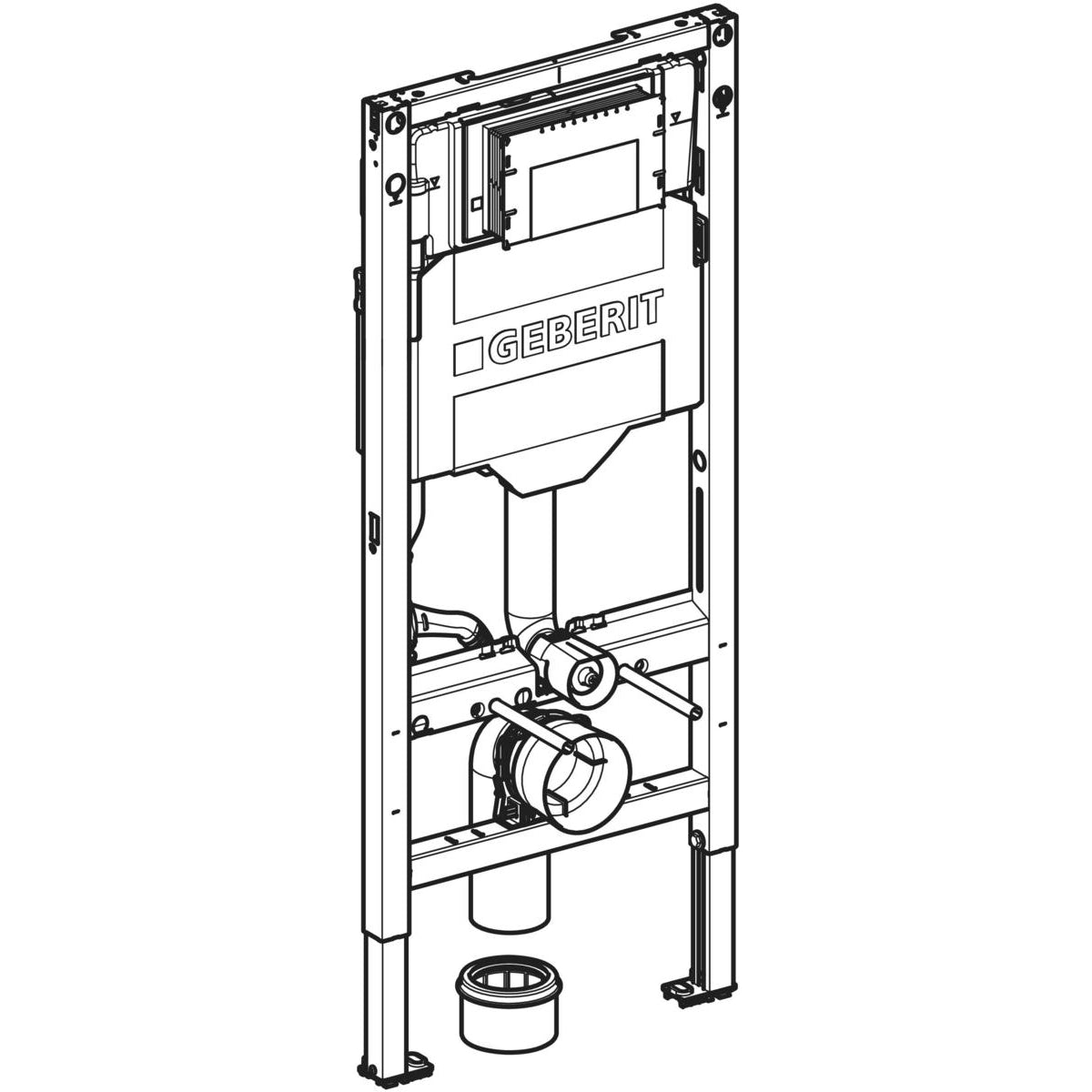 Geberit Duofix WC-Vorwandelement 112 cm – mit Sigma UP-Spülkasten 12 cm