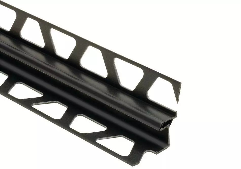 Angle end profile, shiny stainless steel 3m 