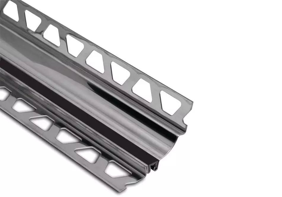 Angle end profile, shiny stainless steel 3m 