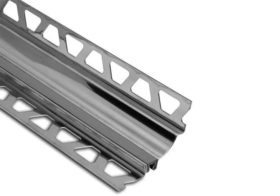 Angle end profile, shiny stainless steel 3m 