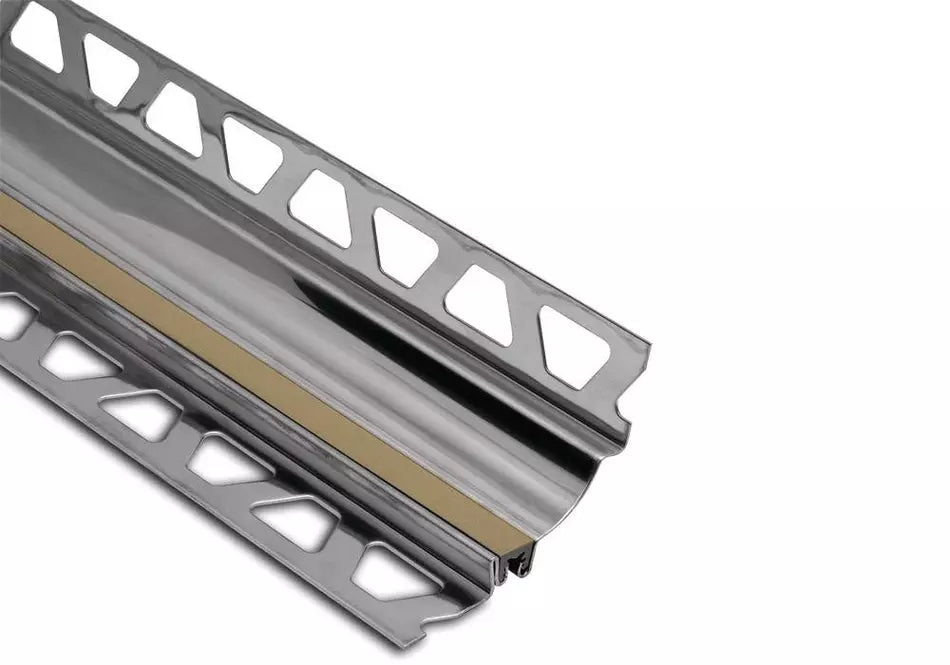 Angle end profile, shiny stainless steel 3m 