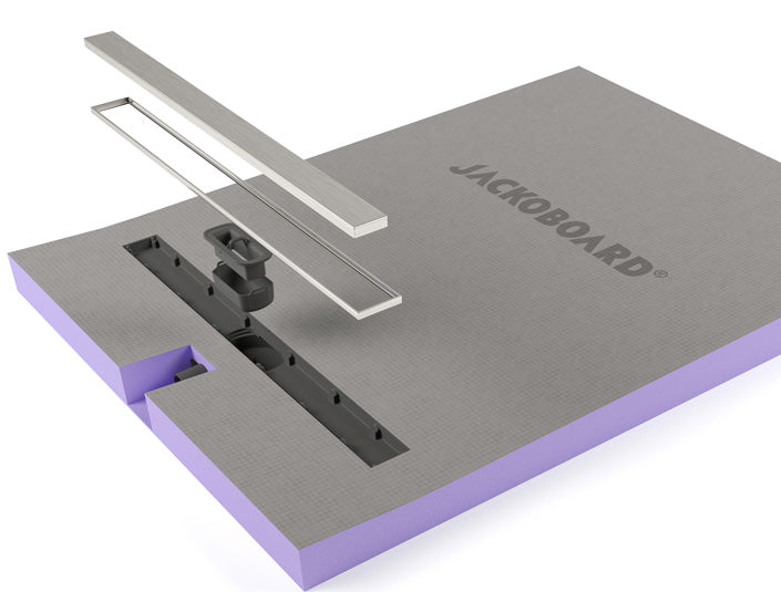 JACKOBOARD® Aqua Reno Line – Bodengleiches Duschelement mit befliesbarer Rinne | nur 82 mm