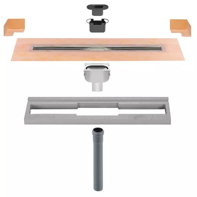 Angle end profile, shiny stainless steel 3m 