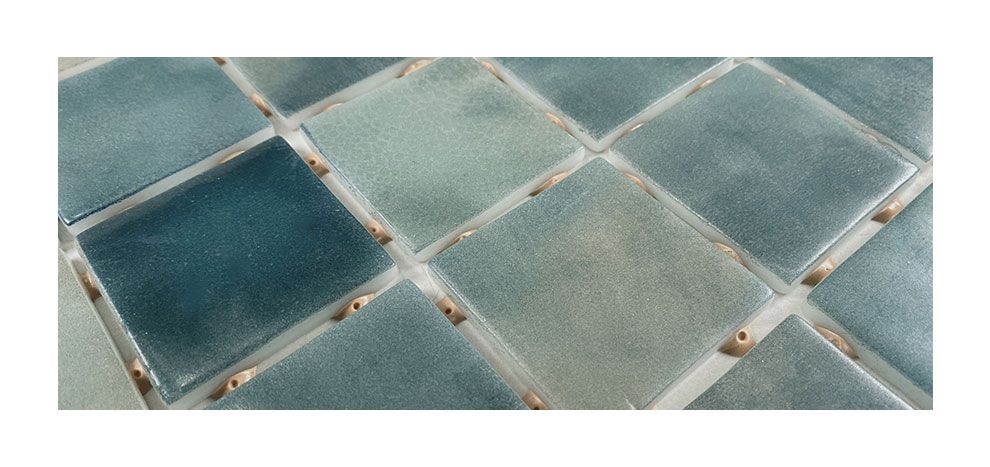 Mosaik Fliesen - Mare blue 5x5cm Netz 31,1x31,1cm