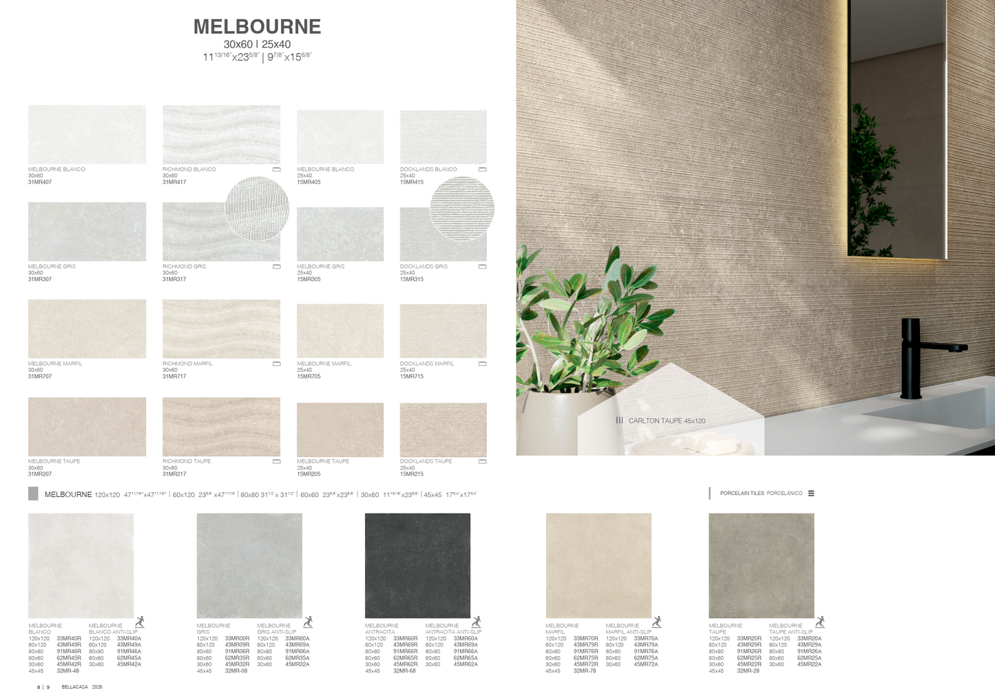 Sockelleisten Serie Melbourne 8x80cm  - Bellacasa