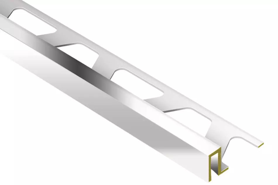 Angle end profile, shiny stainless steel 3m 