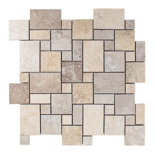 Mosaik Fliesen - Opus Travertino Netz 30x30cm