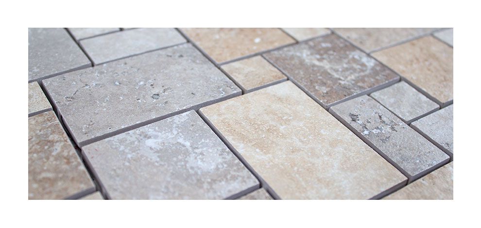 Mosaik Fliesen - Opus Travertino Netz 30x30cm