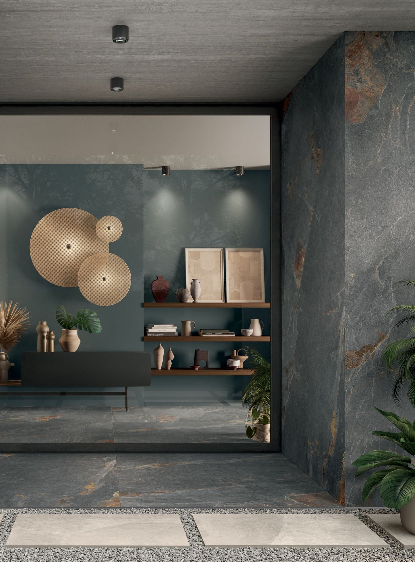 Panaria Stone Trace Hollow -Schiefer in seiner maximalen keramischen Interpretation