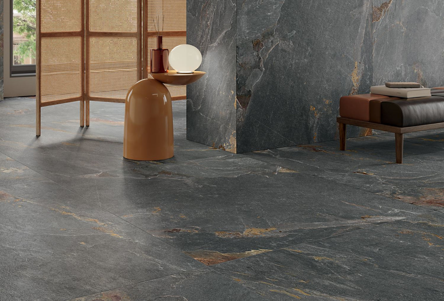 Panaria Stone Trace Hollow -Schiefer in seiner maximalen keramischen Interpretation