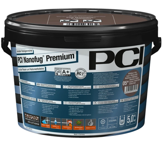 PCI Nanofug Premium - 5Kg Flexfugenmörtel für alle Fliesen und Natursteine