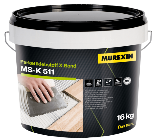 Parkettklebstoff Murexin X-Bond MS-K511 -  trittschaldämmend und geruchsneutral- 16Kg