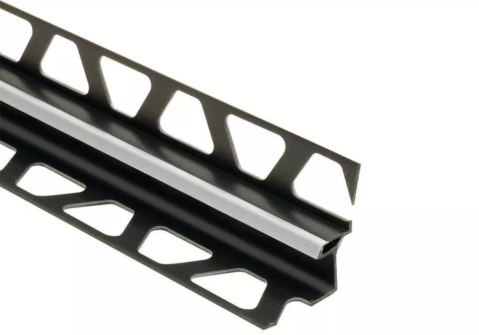 Angle end profile, shiny stainless steel 3m 