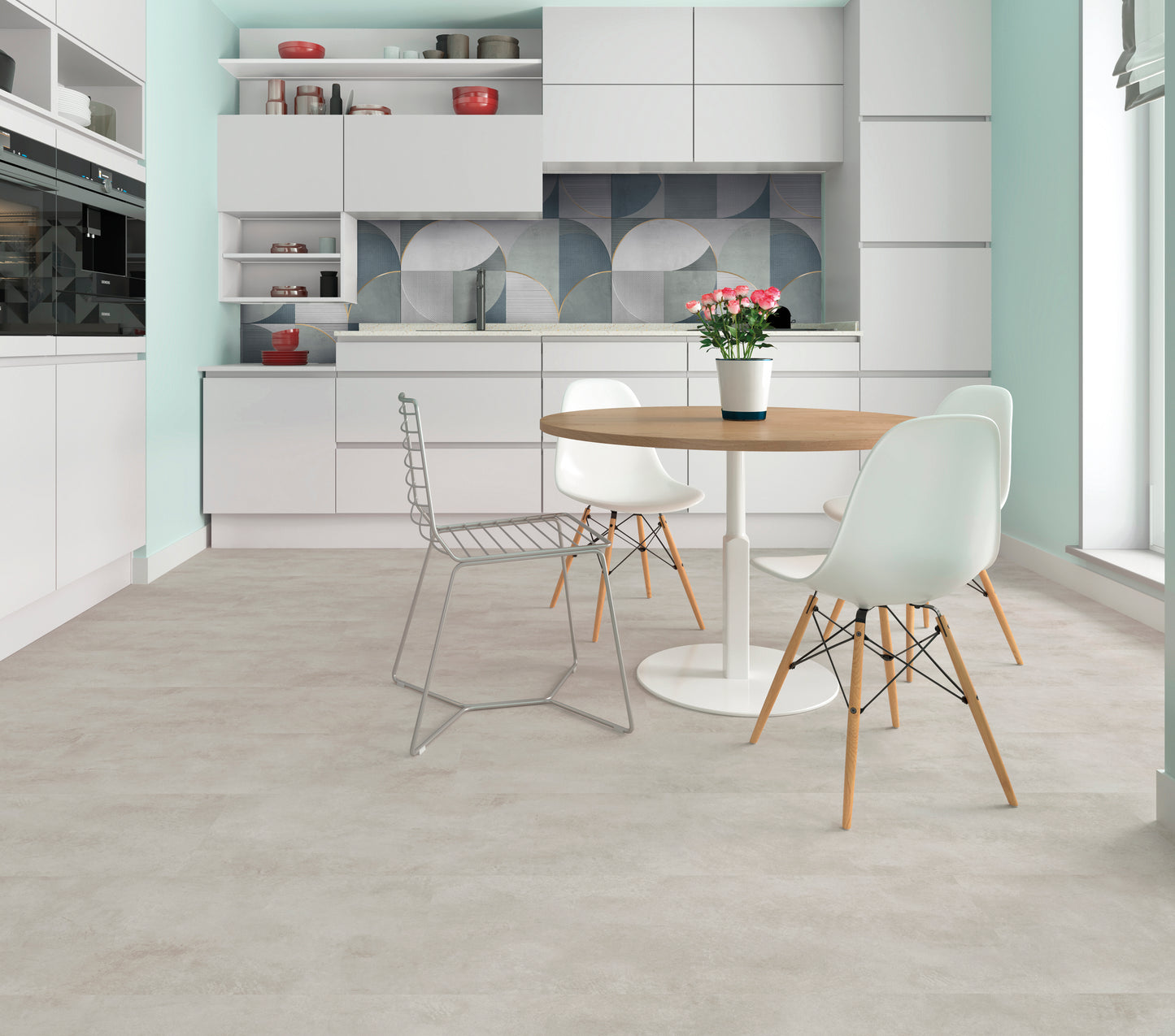 Klick-Vinyl SPC Fliesen 31x92cm Smart-Tile