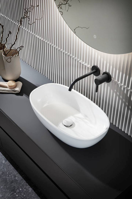 SCALIDO-Leuchtspiegel LED-SCR2 rund mit Hintergrundbeleuchtung/Lichtwechsler/Schalter