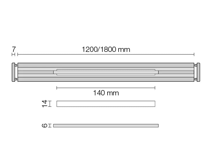 Schlüter-KERDI-LINE-VARIO WAVE - Kürzbares W-förmiges Entwässerungsprofil zur Verwendung mit einem Schlüter-KERDI-LINE-VARIO-H Ablauftopf