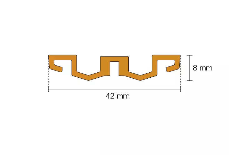 Schlüter-KERDI-LINE-VARIO WAVE - Kürzbares W-förmiges Entwässerungsprofil zur Verwendung mit einem Schlüter-KERDI-LINE-VARIO-H Ablauftopf