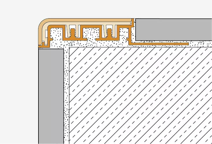 Schlüter-TREP-V Profile - Treppenprofil mit auswechselbarer Auftrittsfläche