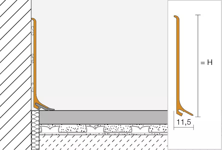 Schlüter-Designbase-SL-A Profile - Sokelbekleidungen als Profil