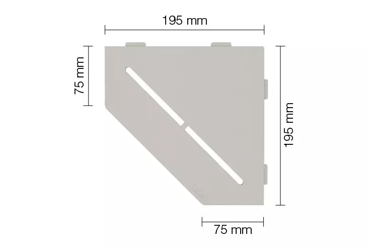 Angle end profile, shiny stainless steel 3m 