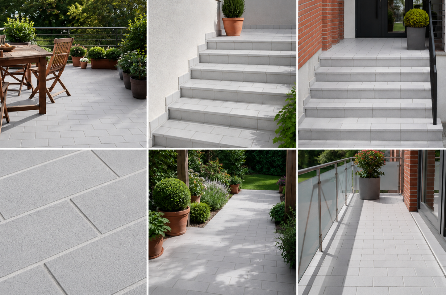 Spaltplatte Denver glasiert Interbau Deutschland– 24 × 11.5cm, R11/B - Spaltplatten für Balkone, Terrassen und Außentreppen