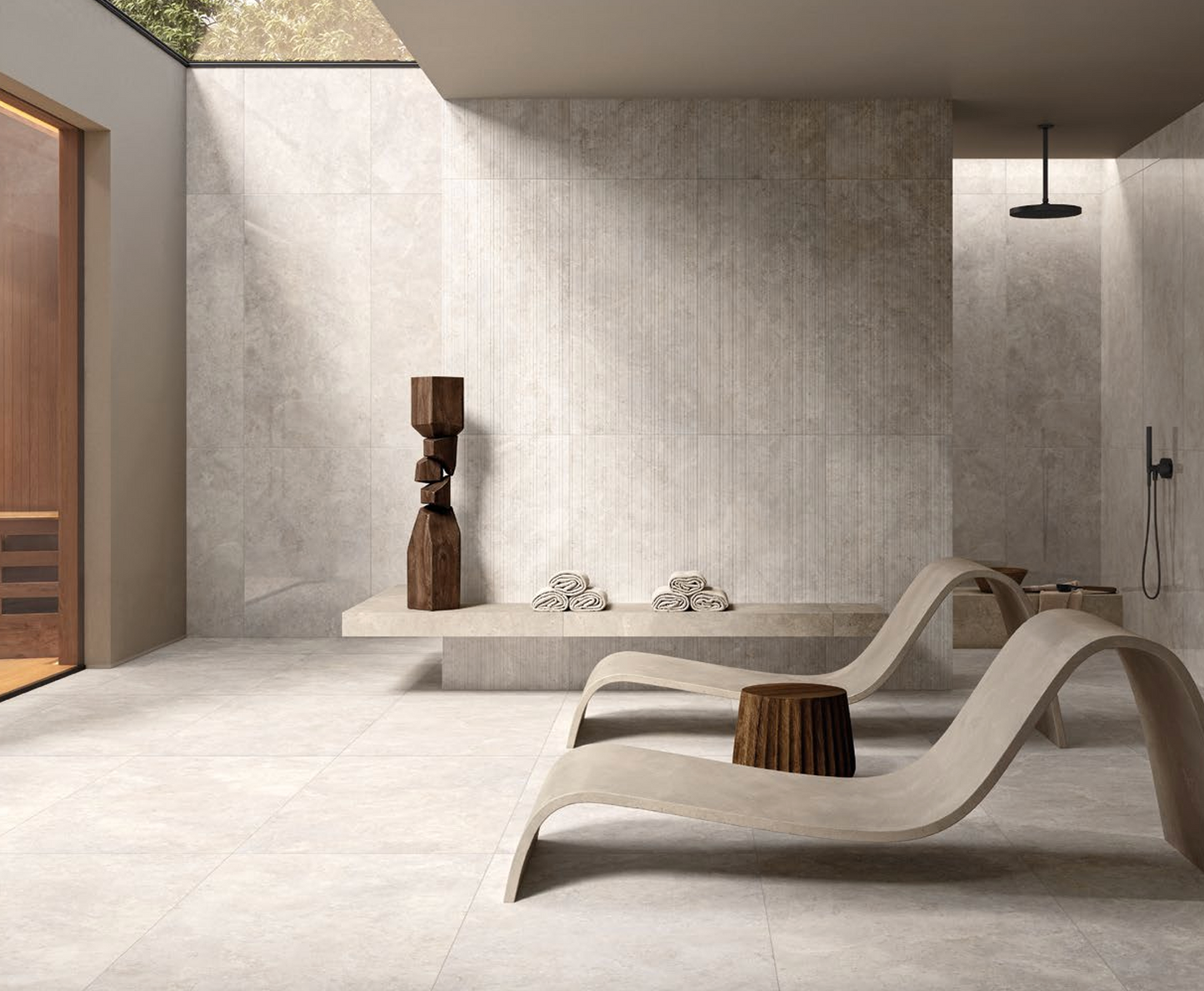 Etherea Decor geriffelte Wandfliese – Feinsteinzeug Steinoptik von Ceramiche Refin