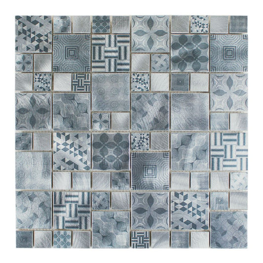 Mosaik Fliesen - Titanio azzurro Netz 30x30cm