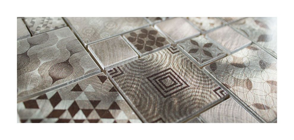 Mosaik Fliesen - Titanio bronzo Netz 30x30cm